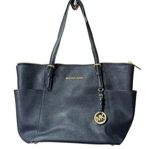OBO Michael Kors Saffiano Leather Tote with Gold Logo Shoulder Bag Tote